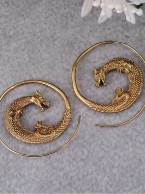 Dragon Hoop Earrings